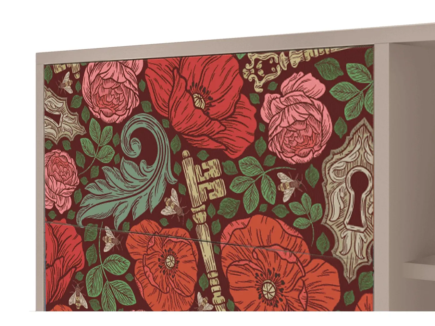 Aparador - 125x98x48 cm - BS2 - Poppy Garden, Latte