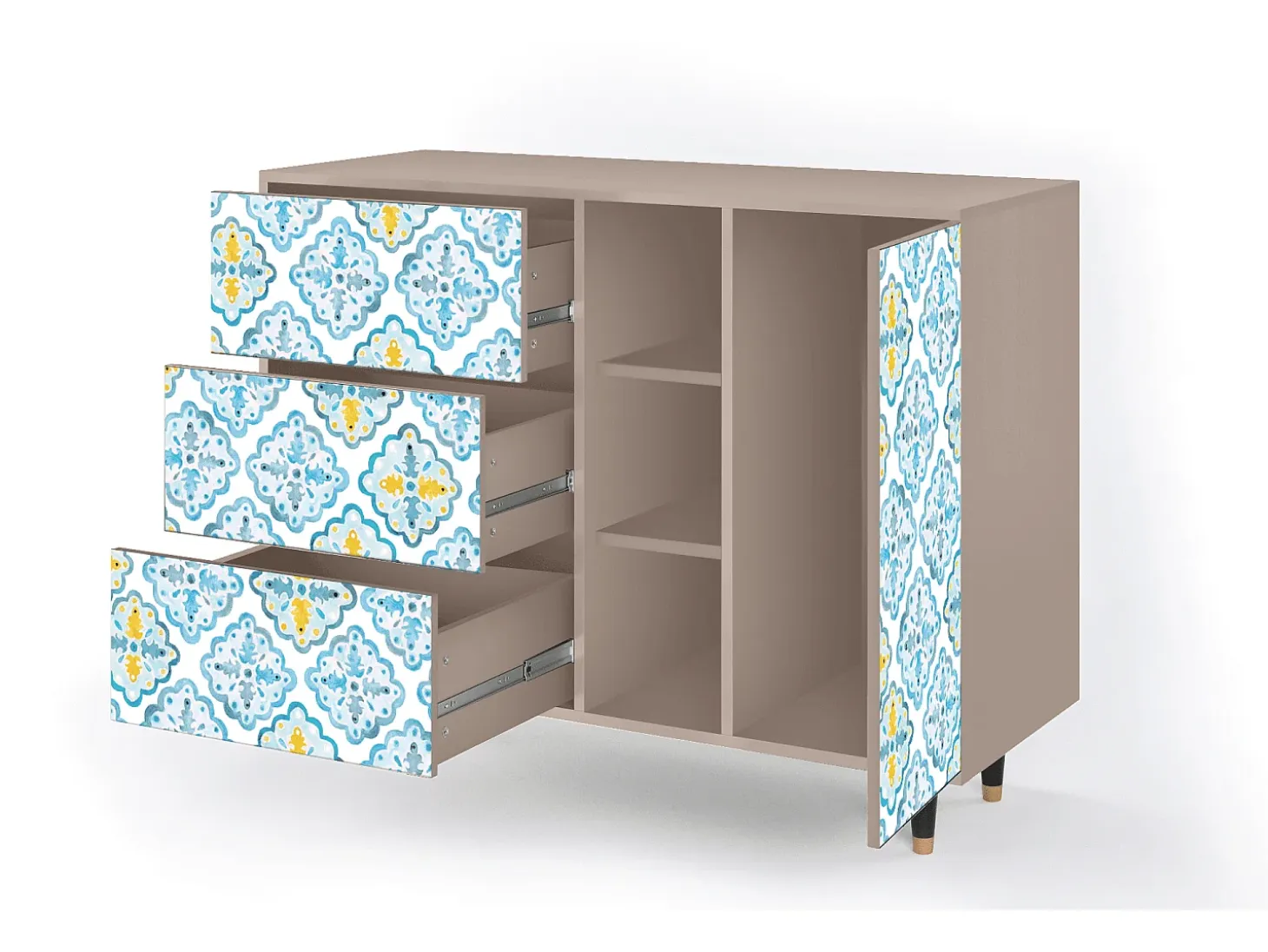 Aparador - 125x98x48 cm - BS2 - Portugese tiles, Latte