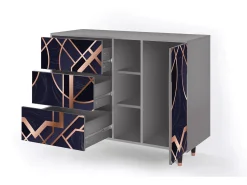 Aparador - 125x98x48 cm - BS2 - Purple Temple, Gris