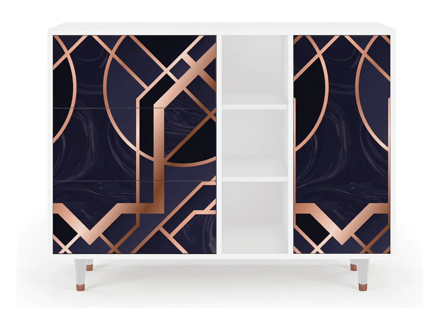 Aparador - 125x98x48 cm - BS2 - Purple Temple, Blanco
