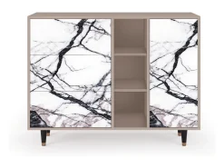 Aparador - 125x98x48 cm - BS2 - Raven Marble, Latte