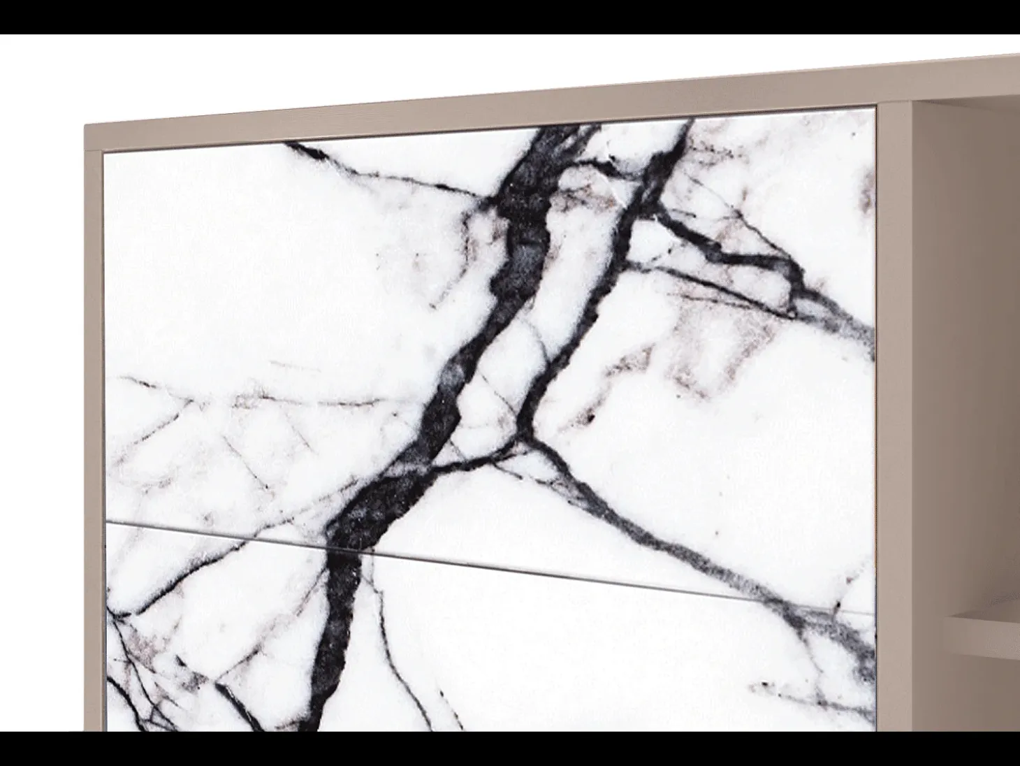 Aparador - 125x98x48 cm - BS2 - Raven Marble, Latte