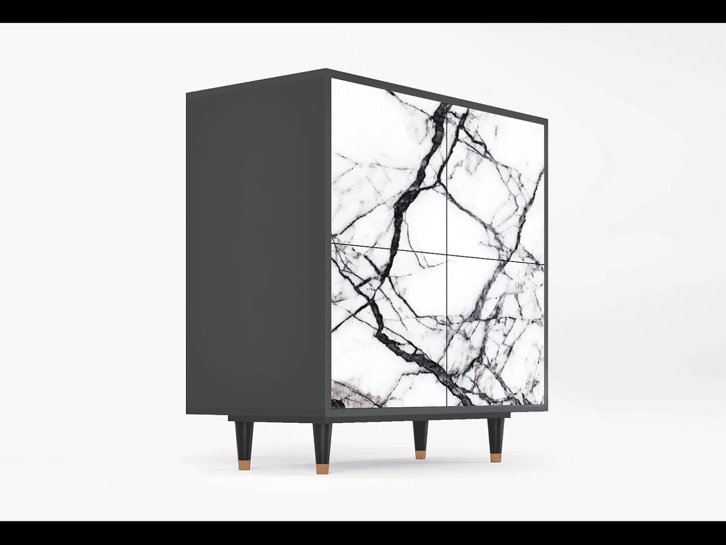 Aparador - 94x96x48 cm - BS3 - Raven Marble, Antracita
