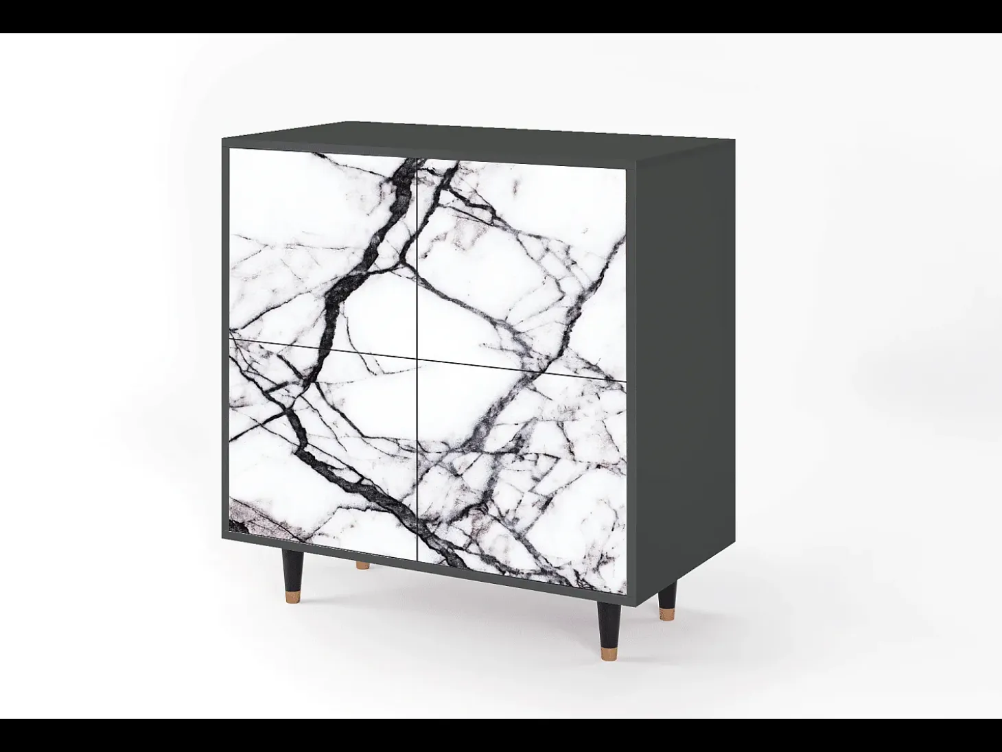 Aparador - 94x96x48 cm - BS3 - Raven Marble, Antracita