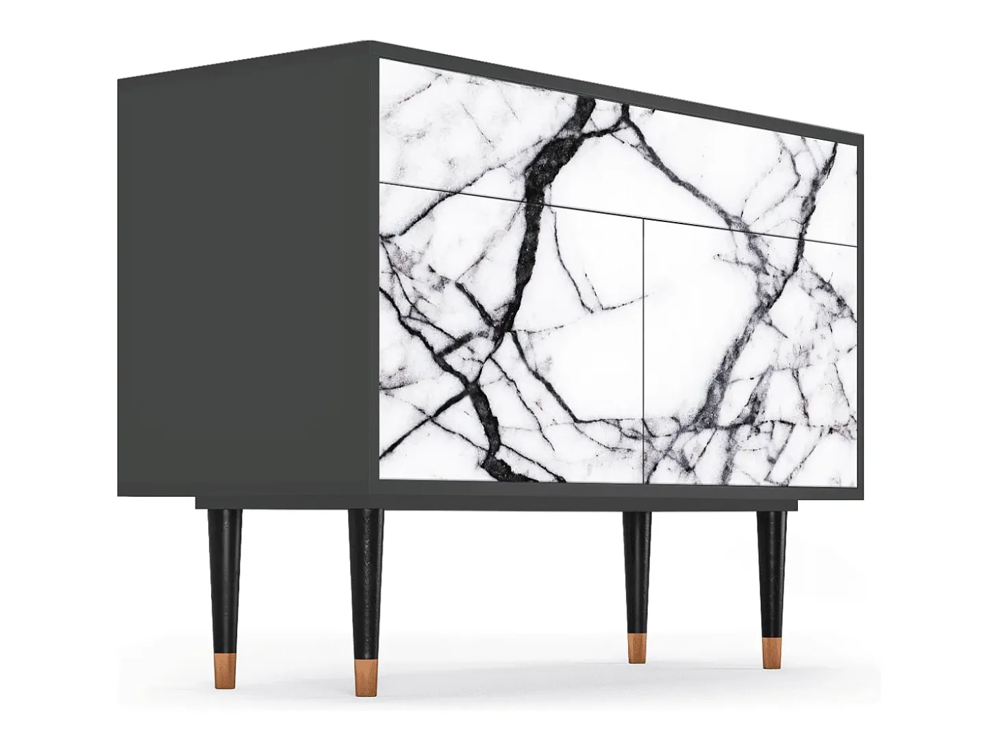 Aparador - 115x85x48 cm - BS4 - Raven Marble, Antracita
