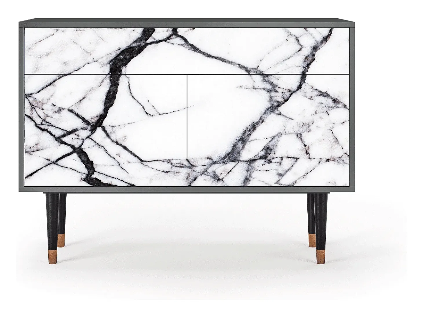 Aparador - 115x85x48 cm - BS4 - Raven Marble, Antracita