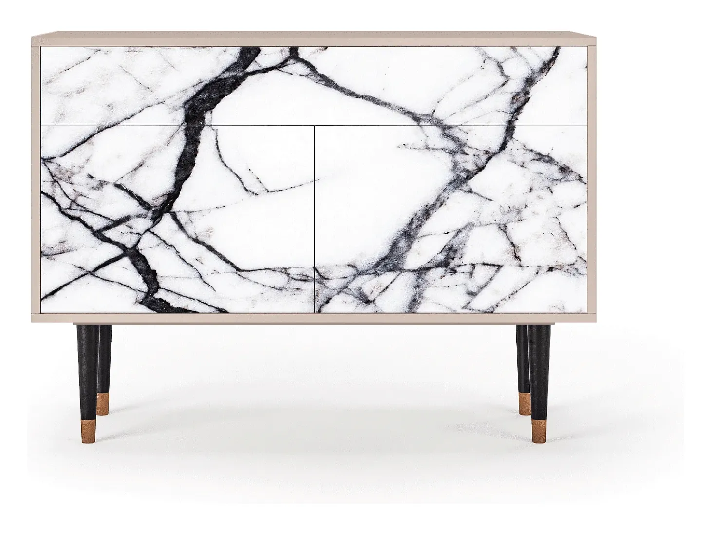 Aparador - 115x85x48 cm - BS4 - Raven Marble, Latte