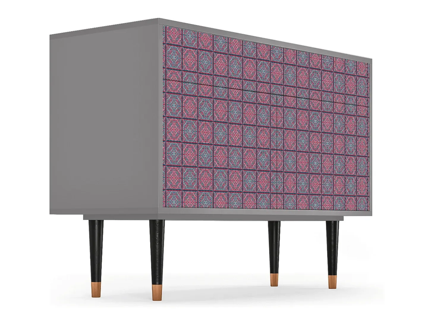 Aparador - 115x85x48 cm - BS4 - Riviera Mosaic, Gris