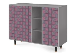 Aparador - 125x98x48 cm - BS2 - Riviera Mosaic, Gris