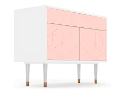Aparador - 115x85x48 cm - BS4 - Rose Quartz, Blanco