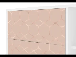 Aparador - 125x98x48 cm - BS2 - Rose Honeycomb, Blanco