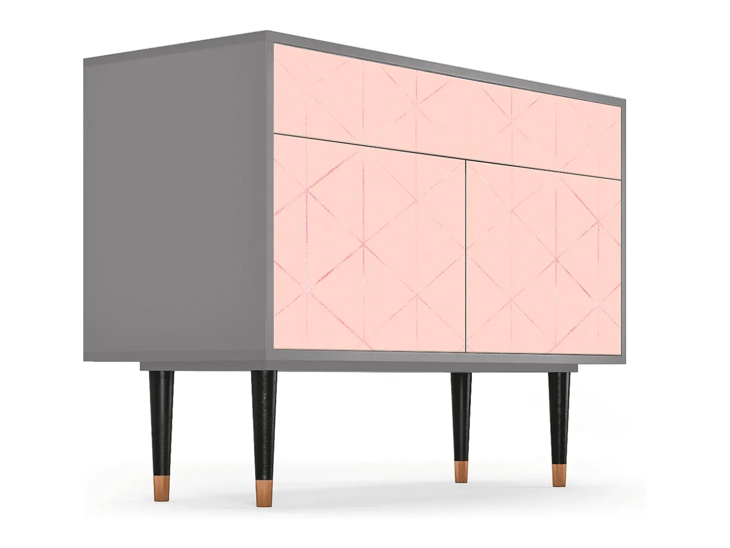 Aparador - 115x85x48 cm - BS4 - Rose Quartz, Gris