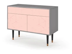 Aparador - 115x85x48 cm - BS4 - Rose Quartz, Gris