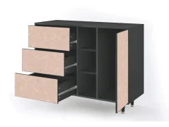Aparador - 125x98x48 cm - BS2 - Rose Honeycomb, Antracita