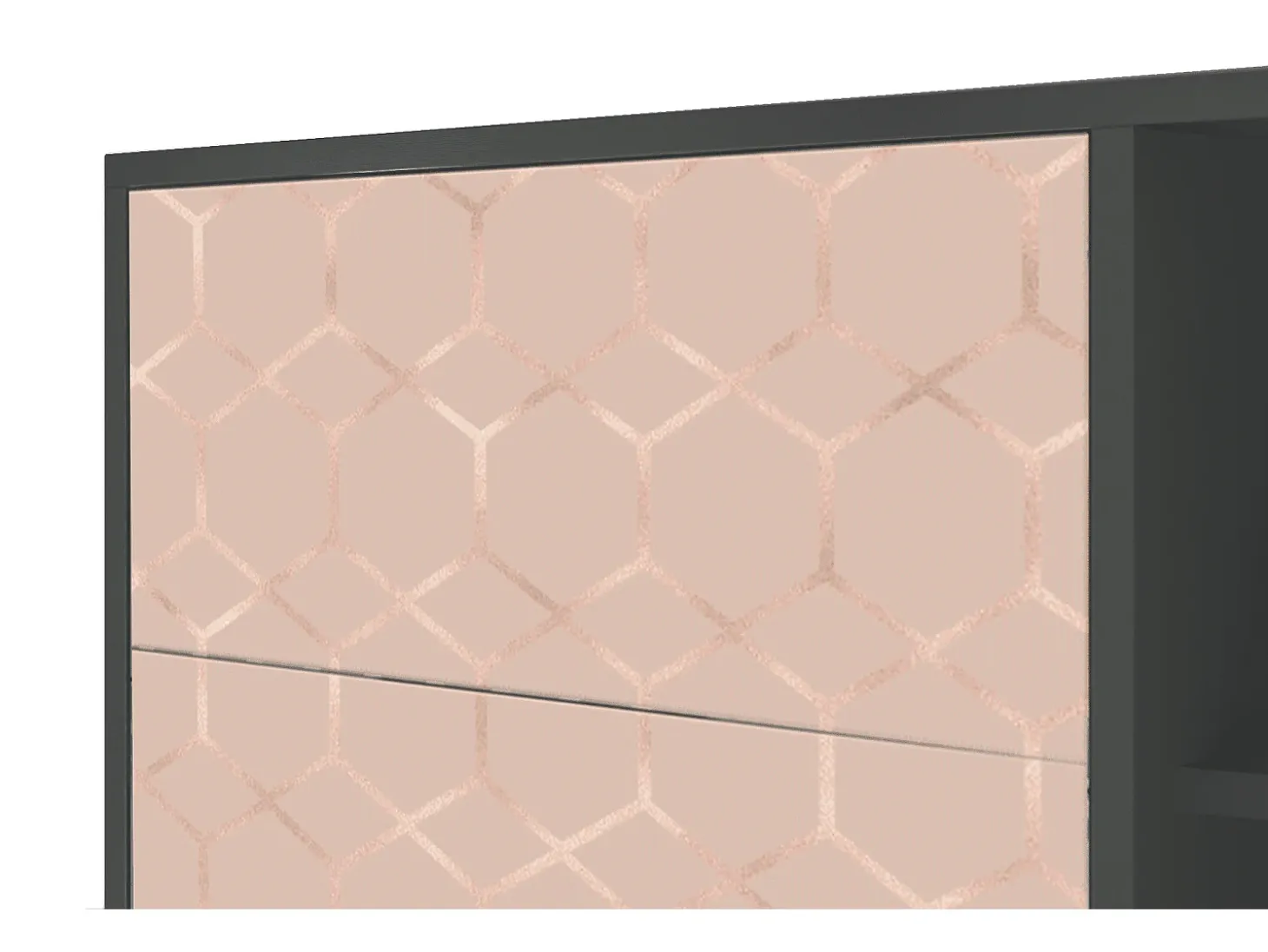 Aparador - 125x98x48 cm - BS2 - Rose Honeycomb, Antracita