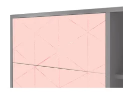 Aparador - 125x98x48 cm - BS2 - Rose Quartz, Gris