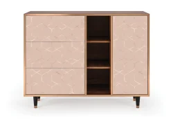 Aparador - 125x98x48 cm - BS2 - Rose Honeycomb, Nogal