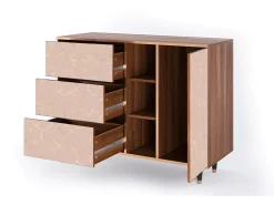 Aparador - 125x98x48 cm - BS2 - Rose Honeycomb, Nogal