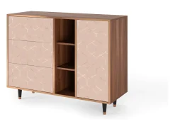 Aparador - 125x98x48 cm - BS2 - Rose Honeycomb, Nogal