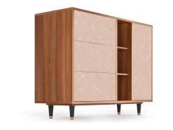 Aparador - 125x98x48 cm - BS2 - Rose Honeycomb, Nogal