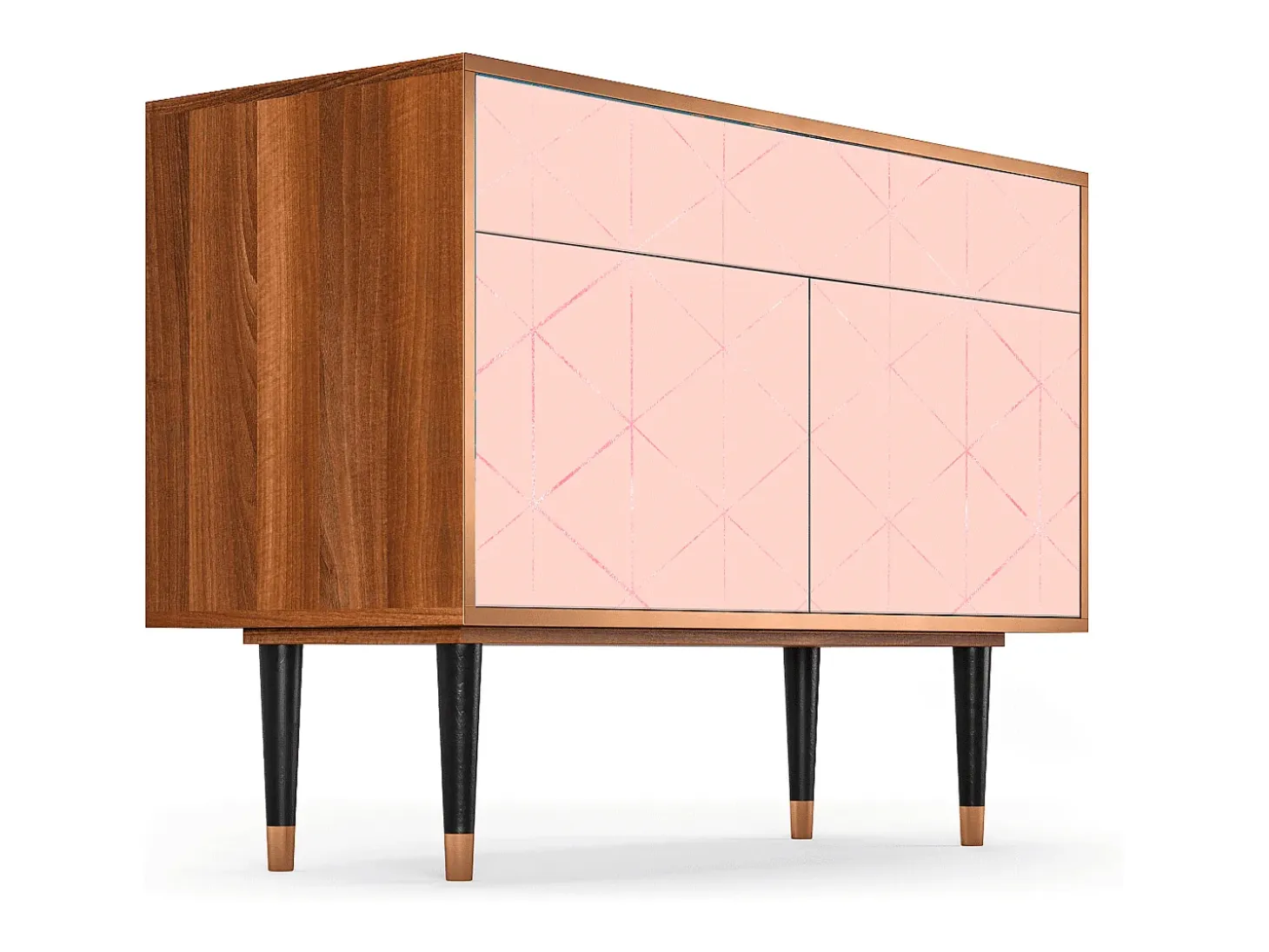 Aparador - 115x85x48 cm - BS4 - Rose Quartz, Nogal
