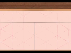 Aparador - 115x85x48 cm - BS4 - Rose Quartz, Nogal