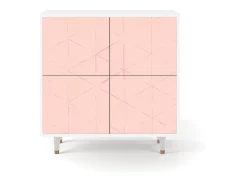 Aparador - 94x96x48 cm - BS3 - Rose Quartz, Blanco