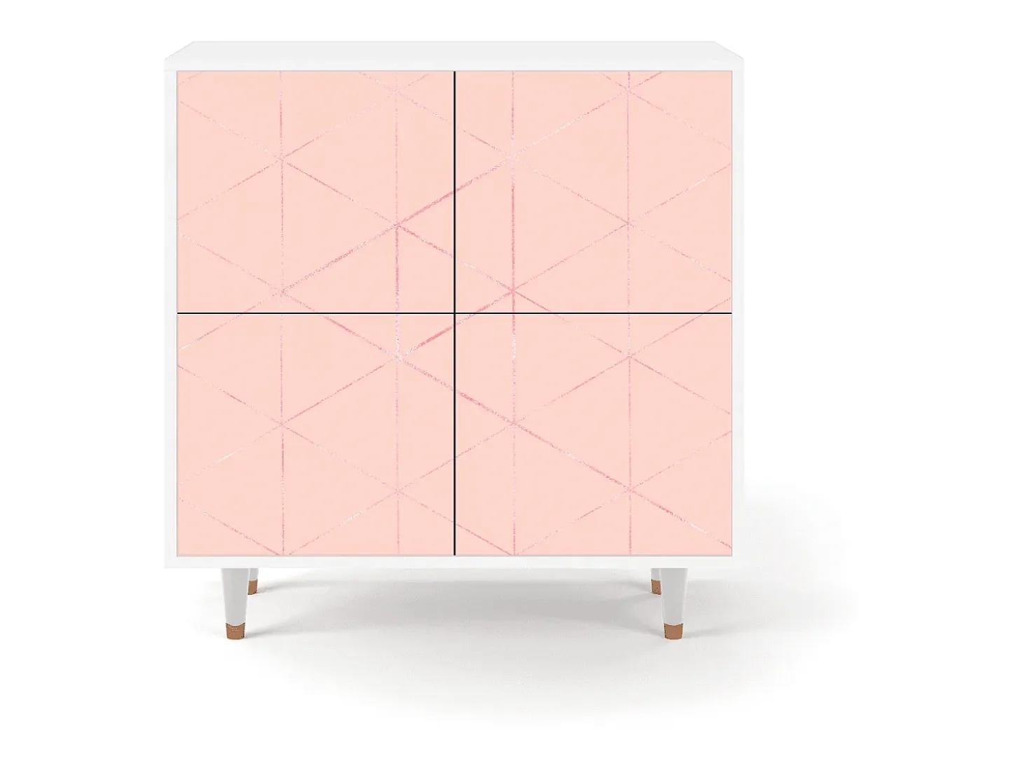 Aparador - 94x96x48 cm - BS3 - Rose Quartz, Blanco