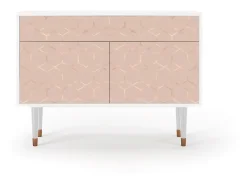 Aparador - 115x85x48 cm - BS4 - Rose Honeycomb, Blanco