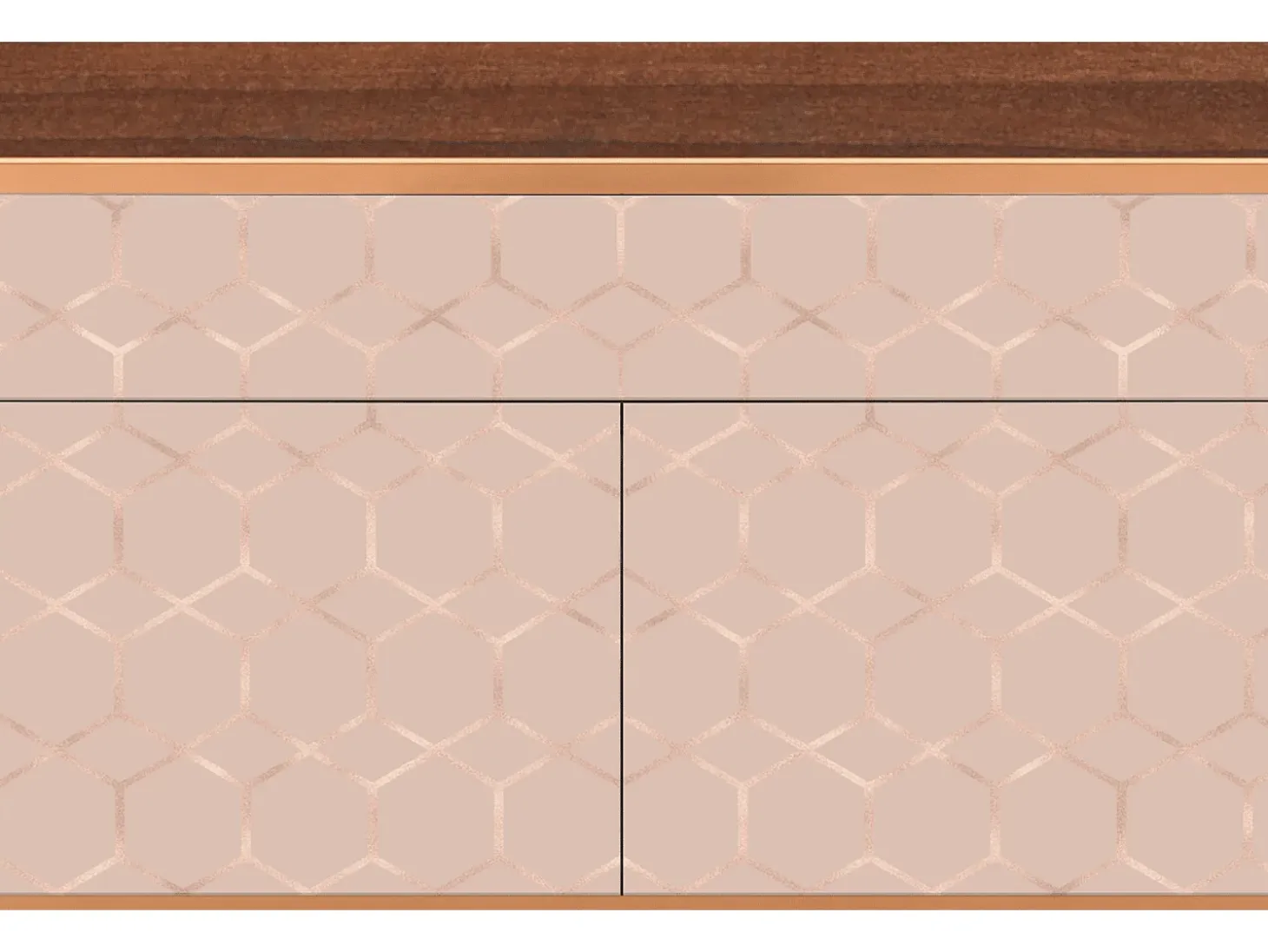 Aparador - 115x85x48 cm - BS4 - Rose Honeycomb, Nogal