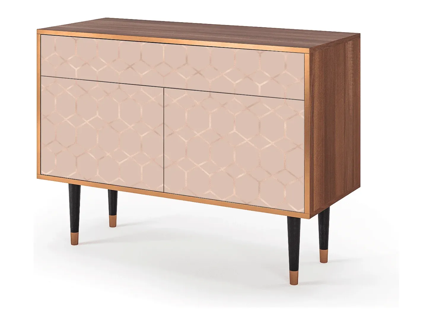 Aparador - 115x85x48 cm - BS4 - Rose Honeycomb, Nogal