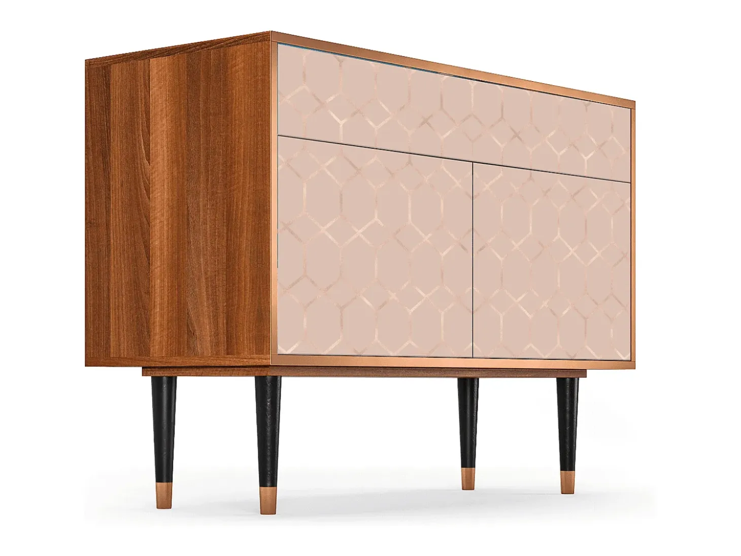 Aparador - 115x85x48 cm - BS4 - Rose Honeycomb, Nogal