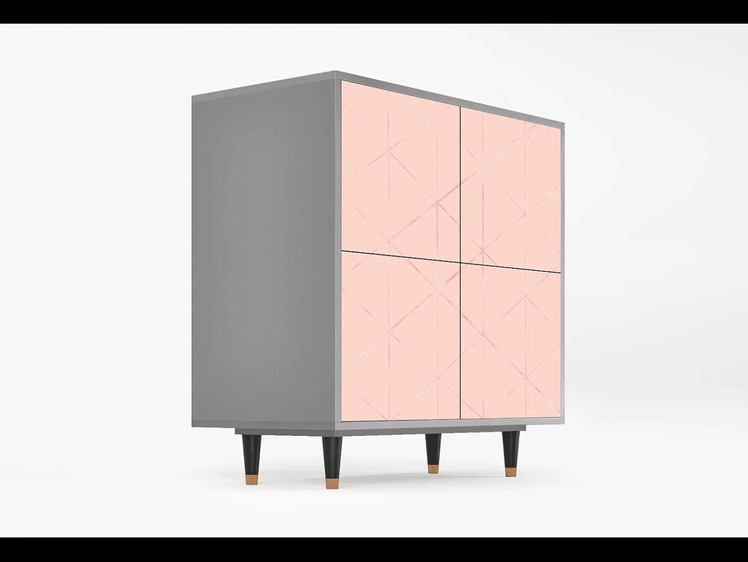 Aparador - 94x96x48 cm - BS3 - Rose Quartz, Gris