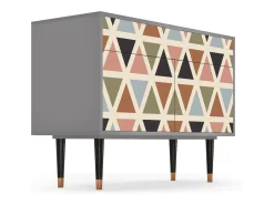 Aparador - 115x85x48 cm - BS4 - Royal Triangles, Gris