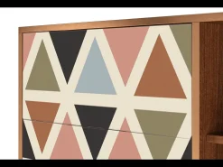 Aparador - 125x98x48 cm - BS2 - Royal Triangles, Nogal