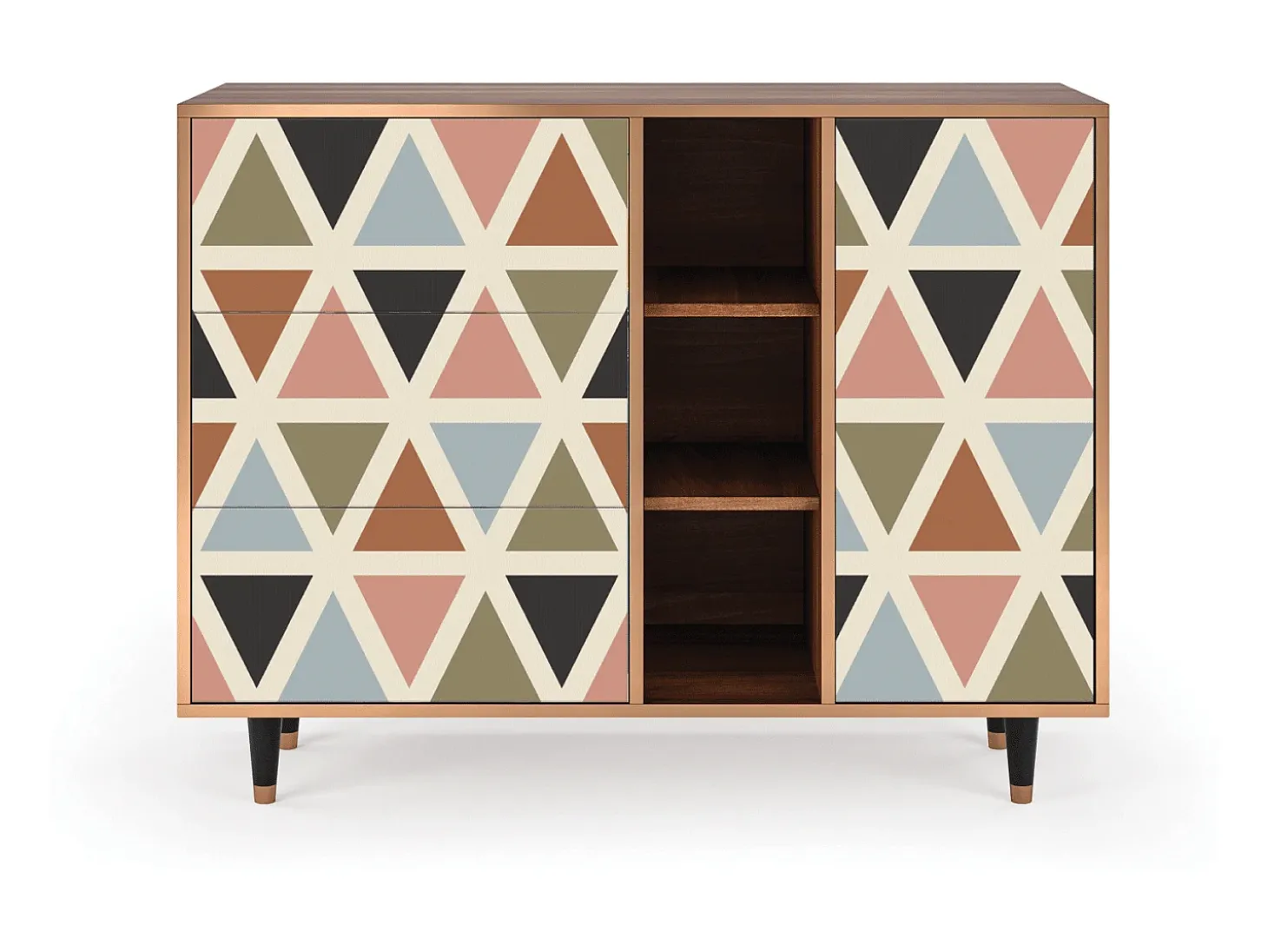 Aparador - 125x98x48 cm - BS2 - Royal Triangles, Nogal