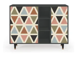 Aparador - 125x98x48 cm - BS2 - Royal Triangles, Antracita