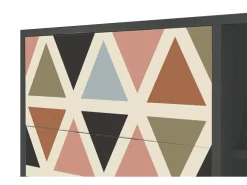 Aparador - 125x98x48 cm - BS2 - Royal Triangles, Antracita