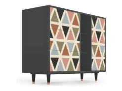 Aparador - 125x98x48 cm - BS2 - Royal Triangles, Antracita