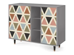 Aparador - 125x98x48 cm - BS2 - Royal Triangles, Gris