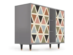 Aparador - 125x98x48 cm - BS2 - Royal Triangles, Gris
