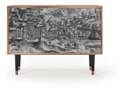 Aparador - 115x85x48 cm - BS4 - Rusticorum, Nogal