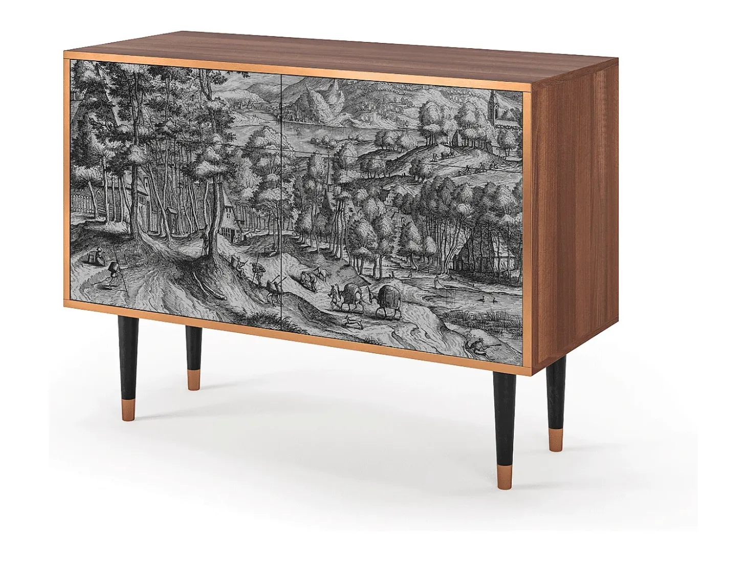 Aparador - 115x85x48 cm - BS4 - Rusticorum, Nogal