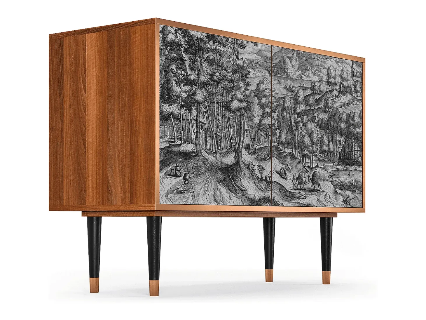 Aparador - 115x85x48 cm - BS4 - Rusticorum, Nogal