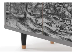 Aparador - 94x96x48 cm - BS3 - Rusticorum, Gris