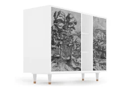 Aparador - 125x98x48 cm - BS2 - Rusticorum, Blanco