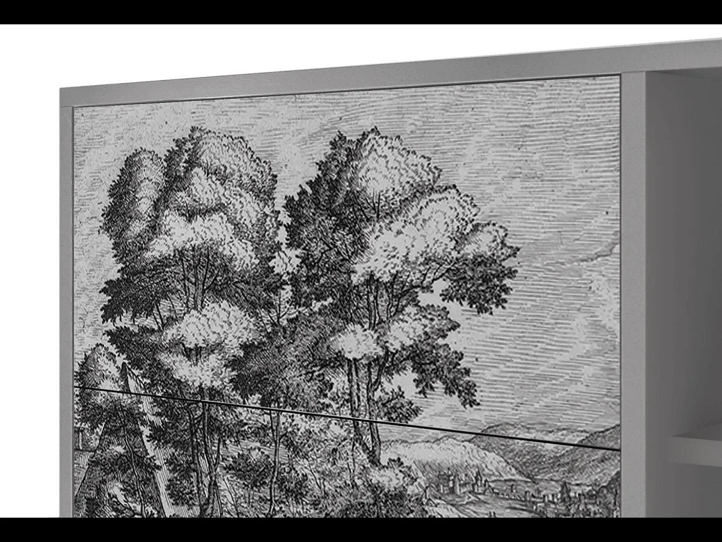 Aparador - 125x98x48 cm - BS2 - Rusticorum, Gris