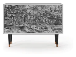 Aparador - 115x85x48 cm - BS4 - Rusticorum, Gris
