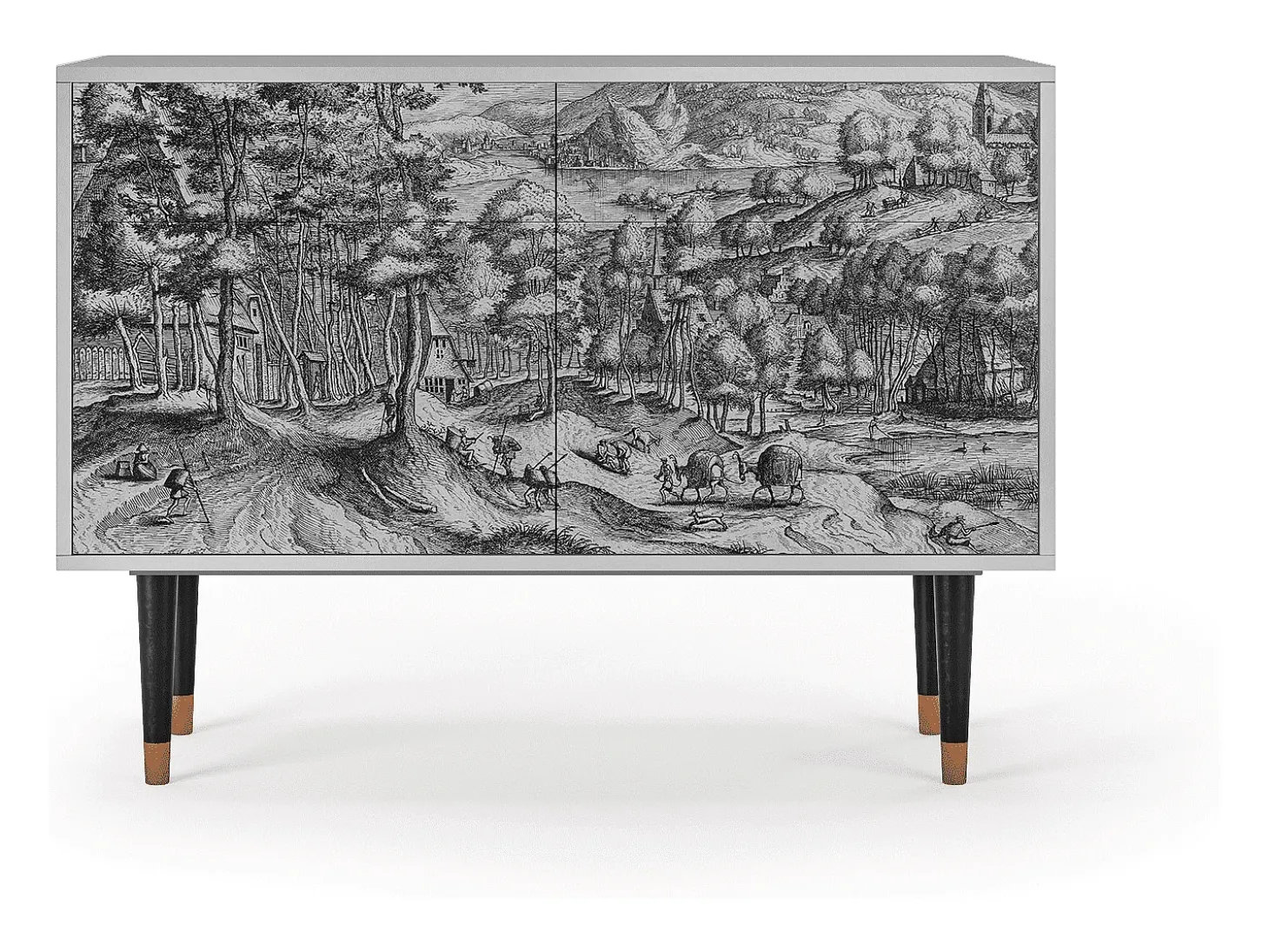 Aparador - 115x85x48 cm - BS4 - Rusticorum, Gris