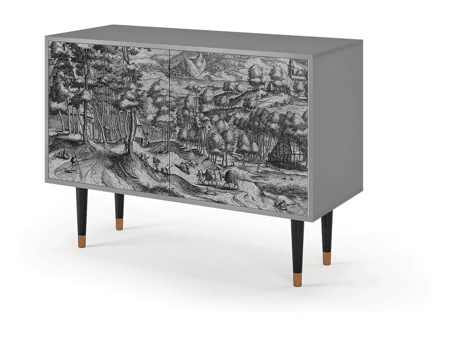 Aparador - 115x85x48 cm - BS4 - Rusticorum, Gris